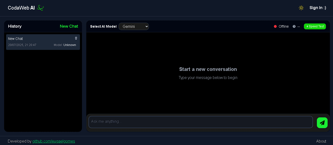Chat de IA com múltiplas LLMs